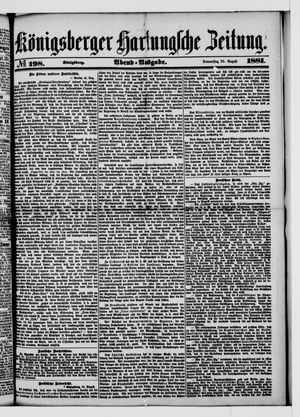 Königsberger Hartungsche Zeitung vom 25.08.1881