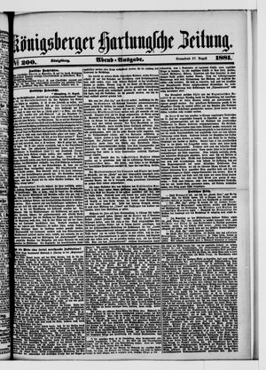 Königsberger Hartungsche Zeitung on Aug 27, 1881