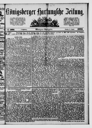 Königsberger Hartungsche Zeitung vom 30.08.1881