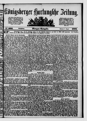 Königsberger Hartungsche Zeitung vom 31.08.1881