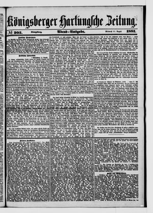 Königsberger Hartungsche Zeitung on Aug 31, 1881