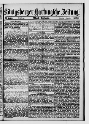 Königsberger Hartungsche Zeitung vom 01.09.1881