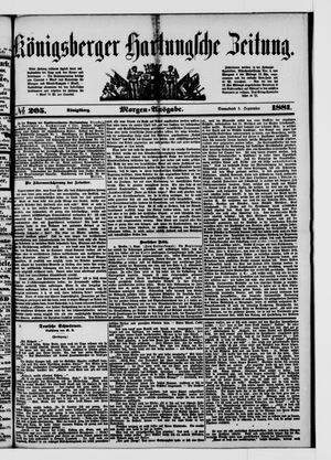Königsberger Hartungsche Zeitung vom 03.09.1881