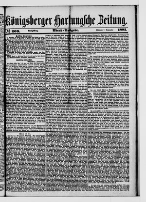 Königsberger Hartungsche Zeitung vom 07.09.1881