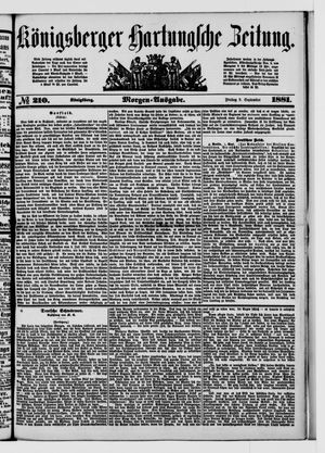Königsberger Hartungsche Zeitung vom 09.09.1881