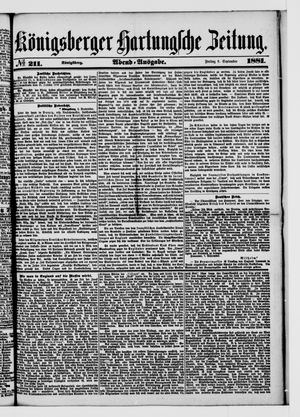 Königsberger Hartungsche Zeitung vom 09.09.1881