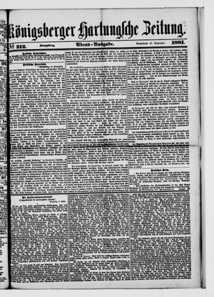 Königsberger Hartungsche Zeitung vom 10.09.1881