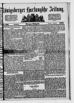 Königsberger Hartungsche Zeitung vom 11.09.1881