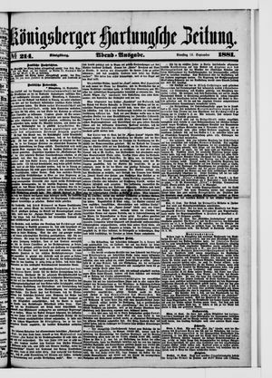 Königsberger Hartungsche Zeitung vom 13.09.1881