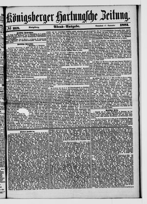 Königsberger Hartungsche Zeitung vom 17.09.1881