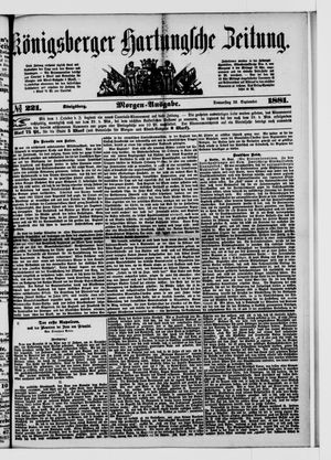 Königsberger Hartungsche Zeitung on Sep 22, 1881