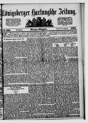 Königsberger Hartungsche Zeitung vom 24.09.1881