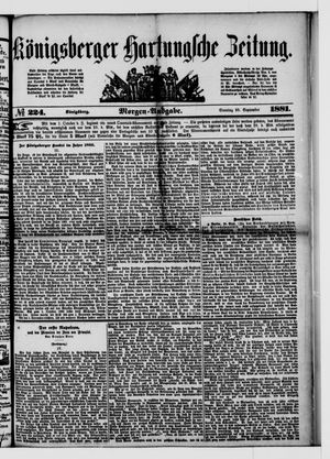 Königsberger Hartungsche Zeitung vom 25.09.1881