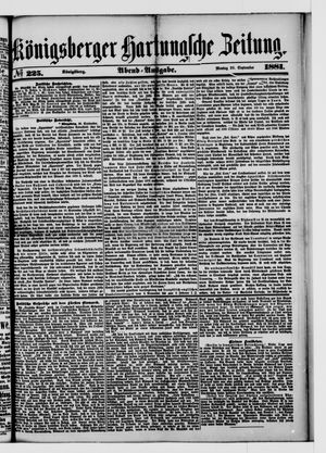 Königsberger Hartungsche Zeitung vom 26.09.1881