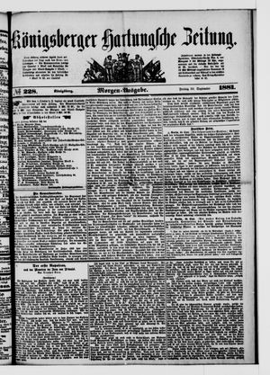 Königsberger Hartungsche Zeitung vom 30.09.1881
