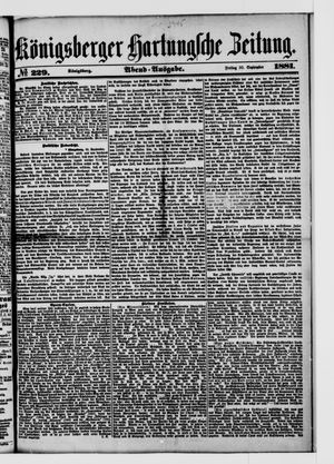 Königsberger Hartungsche Zeitung vom 30.09.1881