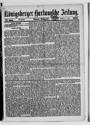Königsberger Hartungsche Zeitung vom 01.10.1881