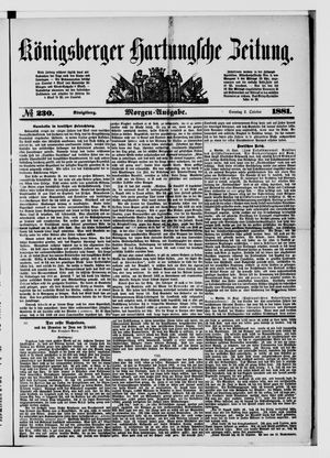 Königsberger Hartungsche Zeitung vom 02.10.1881