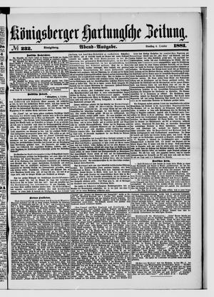 Königsberger Hartungsche Zeitung vom 04.10.1881