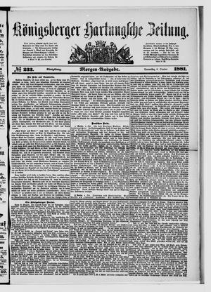 Königsberger Hartungsche Zeitung vom 06.10.1881