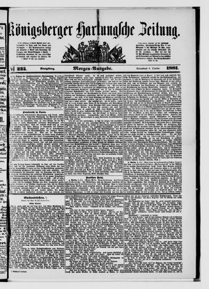 Königsberger Hartungsche Zeitung on Oct 8, 1881