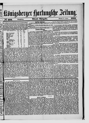 Königsberger Hartungsche Zeitung vom 12.10.1881
