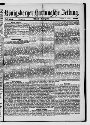 Königsberger Hartungsche Zeitung vom 13.10.1881