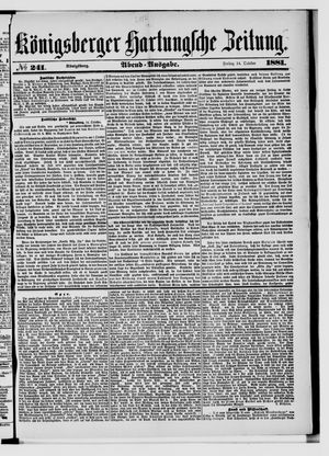 Königsberger Hartungsche Zeitung vom 14.10.1881