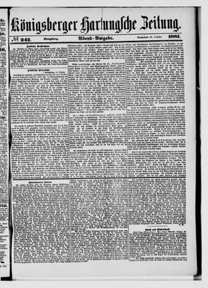 Königsberger Hartungsche Zeitung vom 15.10.1881