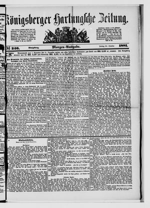 Königsberger Hartungsche Zeitung vom 21.10.1881