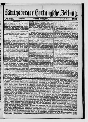 Königsberger Hartungsche Zeitung vom 21.10.1881