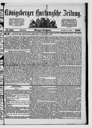Königsberger Hartungsche Zeitung vom 22.10.1881