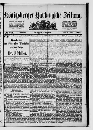 Königsberger Hartungsche Zeitung vom 23.10.1881