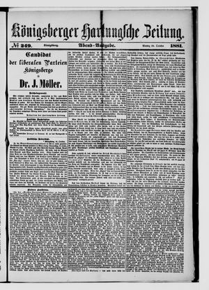 Königsberger Hartungsche Zeitung vom 24.10.1881