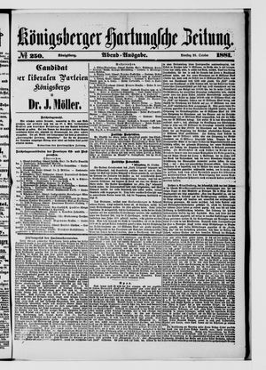Königsberger Hartungsche Zeitung vom 25.10.1881