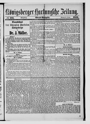 Königsberger Hartungsche Zeitung vom 26.10.1881