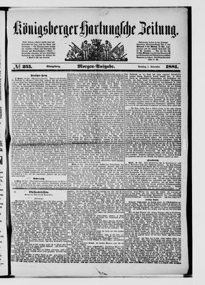 Königsberger Hartungsche Zeitung vom 01.11.1881