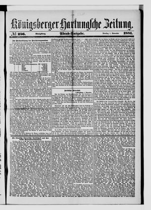 Königsberger Hartungsche Zeitung vom 01.11.1881