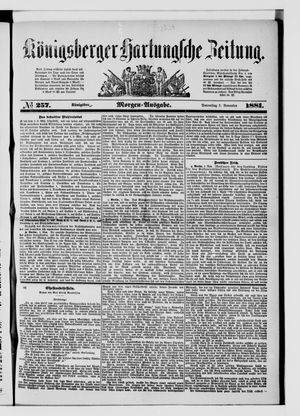 Königsberger Hartungsche Zeitung on Nov 3, 1881