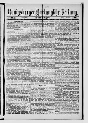 Königsberger Hartungsche Zeitung vom 04.11.1881