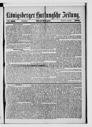 Königsberger Hartungsche Zeitung on Nov 5, 1881