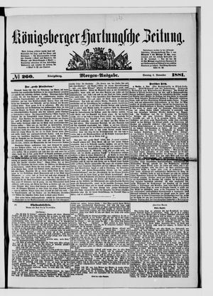 Königsberger Hartungsche Zeitung vom 06.11.1881