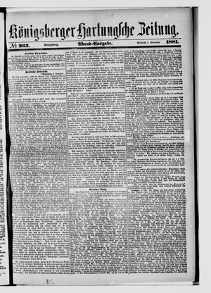 Königsberger Hartungsche Zeitung vom 09.11.1881