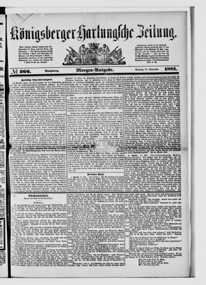 Königsberger Hartungsche Zeitung vom 13.11.1881