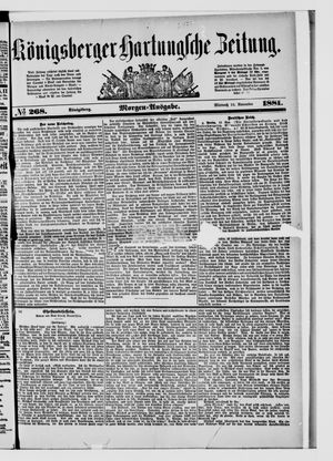 Königsberger Hartungsche Zeitung vom 16.11.1881
