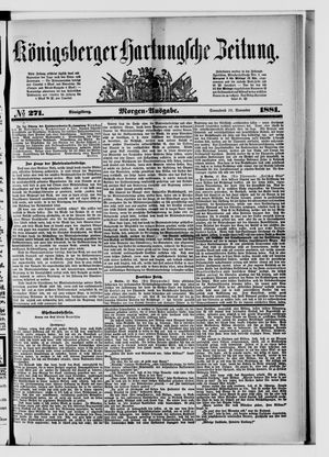 Königsberger Hartungsche Zeitung vom 19.11.1881