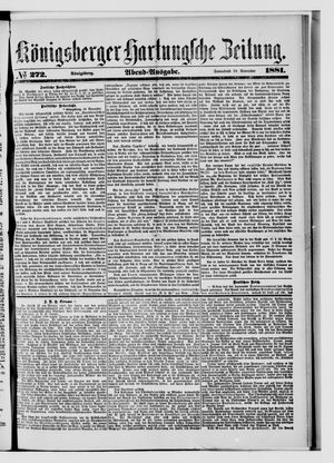 Königsberger Hartungsche Zeitung vom 19.11.1881