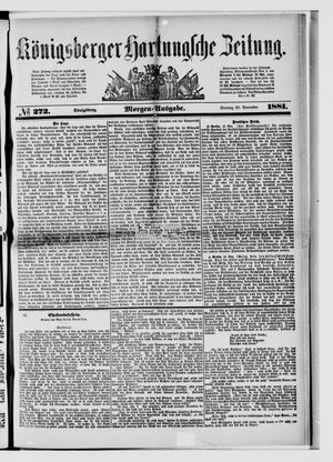 Königsberger Hartungsche Zeitung vom 20.11.1881