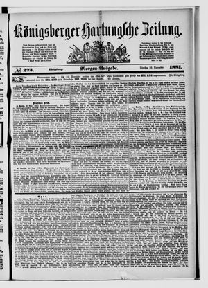 Königsberger Hartungsche Zeitung vom 22.11.1881