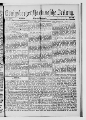 Königsberger Hartungsche Zeitung on Nov 23, 1881